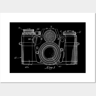 Vintage 1962 Camera Patent Blueprint Posters and Art